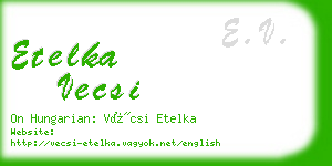 etelka vecsi business card